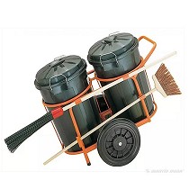 Carro doble de limpieza urbana