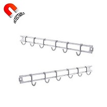 Rieles con ganchos de acero inoxidable