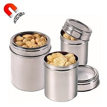 Botes de acero inoxidable con tapa transparente