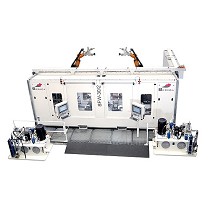 Soldadora de friccin rotativa de dos puestos