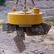 Electroimn circular conectado a batera