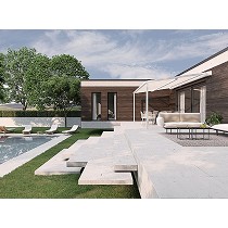 Prgola con tejido enrollado