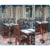 Mamparas de postes altos