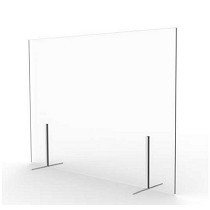 Mampara mostrador de cristal