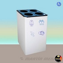 Papelera metlica para reciclaje