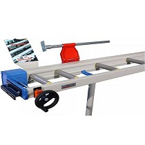 Camino de rodillos y tope medidor