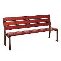 Bancos de acero y madera