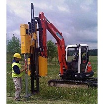 Hincaposte para excavadora y gra de brazo