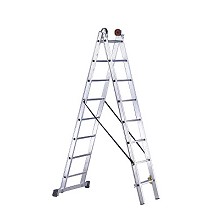 Escaleras de aluminio profesionales de dos tramos