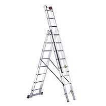 Escaleras de aluminio profesionales de 3 tramos