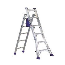 Escaleras de aluminio transformables para trabajar en tijera o apoyo