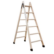 Escaleras de tijera de madera