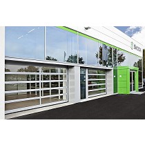 Puertas seccionales aislantes totalmente acristaladas