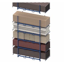 Jaula plegable para elementos largos, tubos y barras