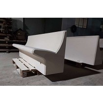 Banco de hormign recto