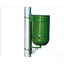 Papelera urbana metlica cilndrica