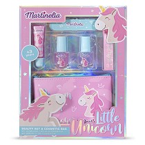 Set de maquillaje con neceser a juego de la lnia Little unicorn formado por 6 productos