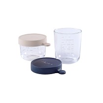 Pack de 2 Tarritos cristal 150 ml rosa / 250 ml azul oscuro