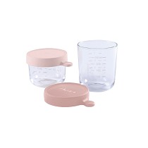 Pack de 2 Tarritos cristal 150 ml rosa / 250 ml rosa palo