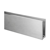 Perfil de aluminio anodizado para barandillas de vidrio