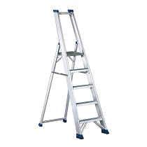 Escaleras de almacn con plataforma de aluminio