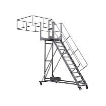 Escaleras de castillo con plataforma voladiza