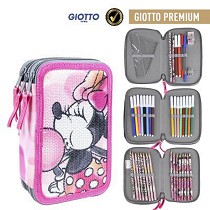 Plumier triple giotto lentejuelas Minnie