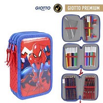 Plumier triple giotto metalizada Spiderman