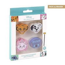 Goma de borrar pack x4 Disney