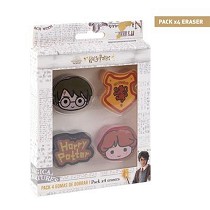 Goma de borrar pack x4 Harry Potter