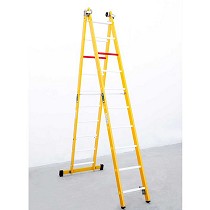 Escaleras de fibra de vidrio transformable de 2 tramos