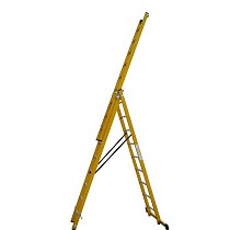 Escaleras de fibra de vidrio de tres tramos