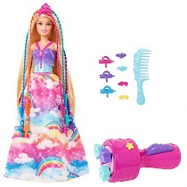 Barbie dreamtopia princesa trenzas de colores