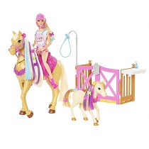 Barbie con caballo y poni