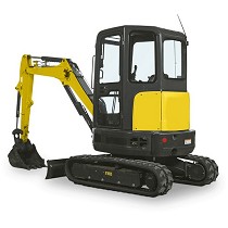 Alquiler de miniexcavadoras con cabina