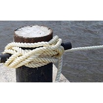 Cabo de tres cuerdas en poli�ster - blanco