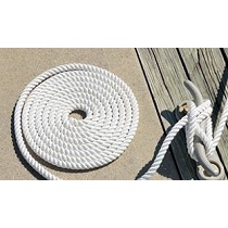 Cabo de tres cuerdas en nylon - blanco