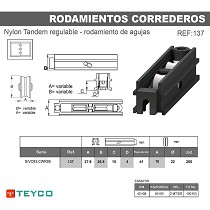 Rodamiento carcasa nylon tandem
