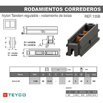 Rodamiento carcasa nylon tandem