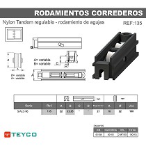 Rodamiento carcasa nylon tandem