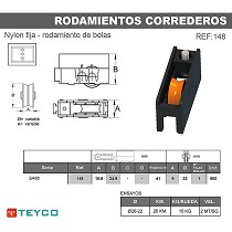 Rodamiento carcasa nylon