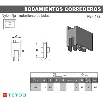 Rodamiento carcasa nylon