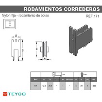 Rodamiento carcasa nylon