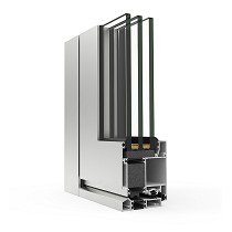 Puerta peatonal coplanaria