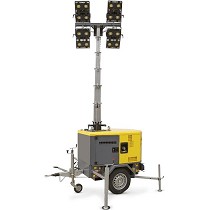 Alquiler de torre de iluminacin led disel sobre remolque