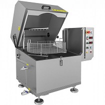 Lavadoras de piezas de cesta rotativa por aspersin con agua y detergente