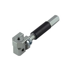 Soporte acodado para ventosa con cuerpo liso