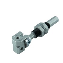 Soporte acodado para ventosa con cuerpo fileteado