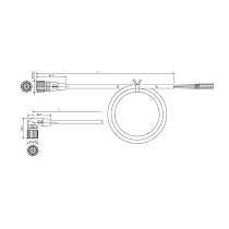 Tornilo M12 - cable conector 4 hilos