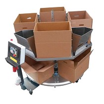 Mesa giratoria para cajas de 2 pisos